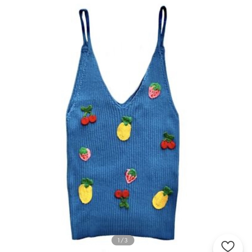 NWT ZARA | Short Tropical Patterns Fruit Tank- medium